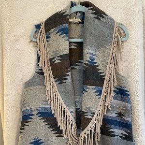 Fringe Blanket style Vest